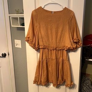 Princess Polly Gold Mini Dress Size 6